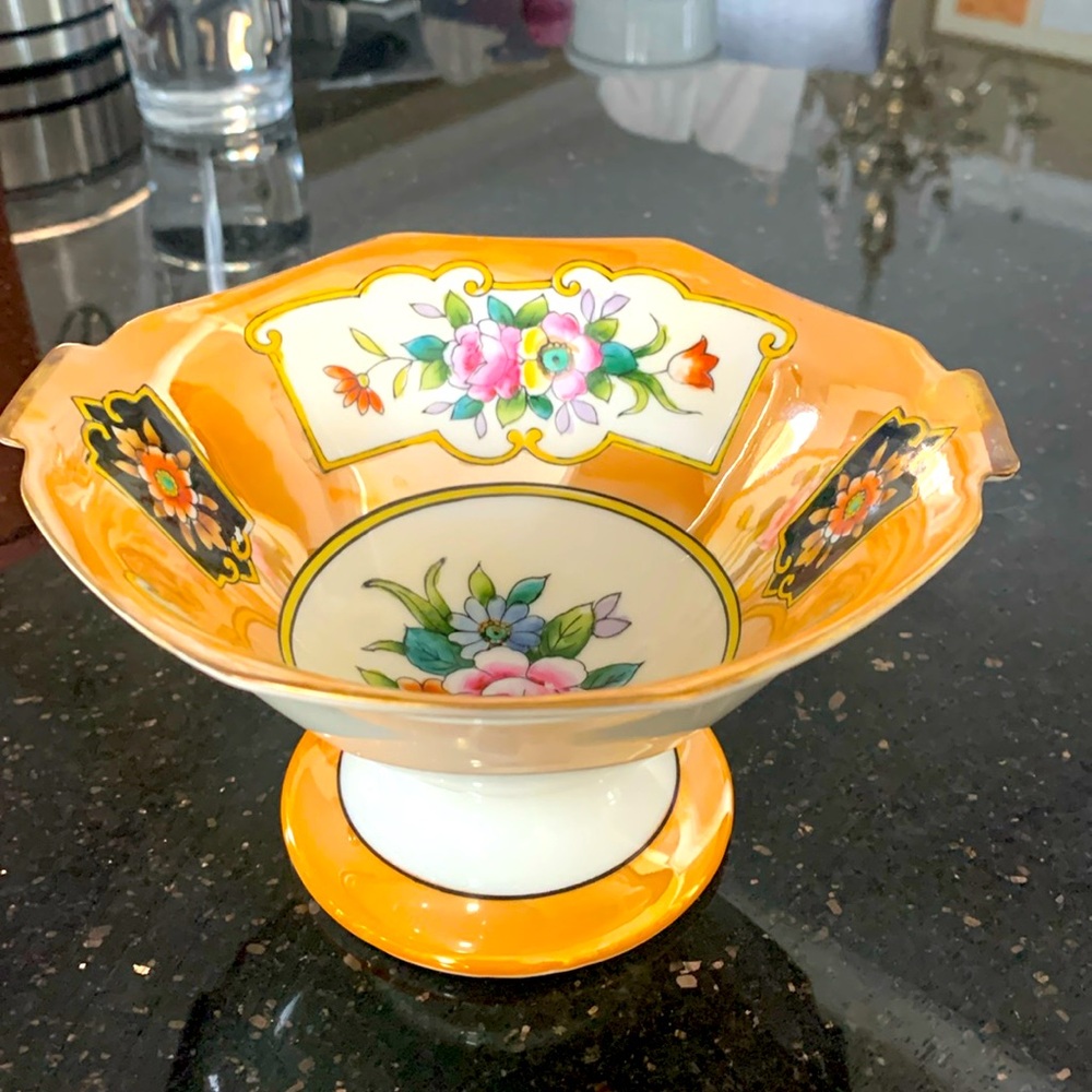 Noritake vintage retired small china bowl with stand